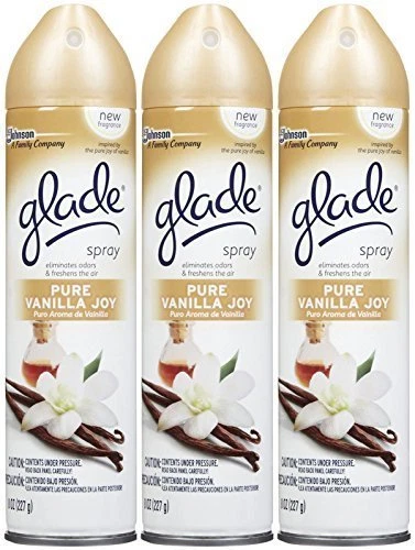 Glade Air Freshener Aerosol Spray - Pure Vanilla Joy - 8 oz - 3 pk