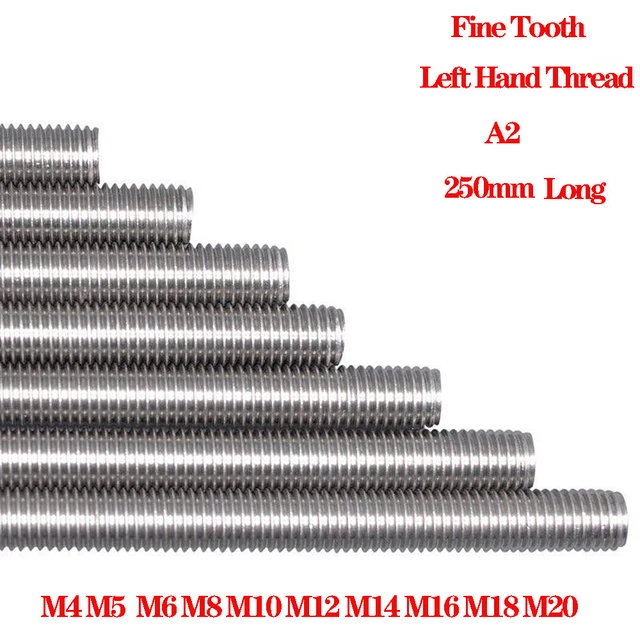 THREADED ROD STUDDING Stud M4 M5 M6 M8 M10 M12 M14~M20 A2 Stainless ...