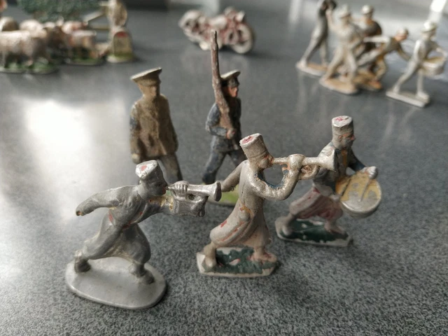 très rare Quiralu SCOUT PLAT 75 mm 1933 peinture d'origine lot 1 de 4