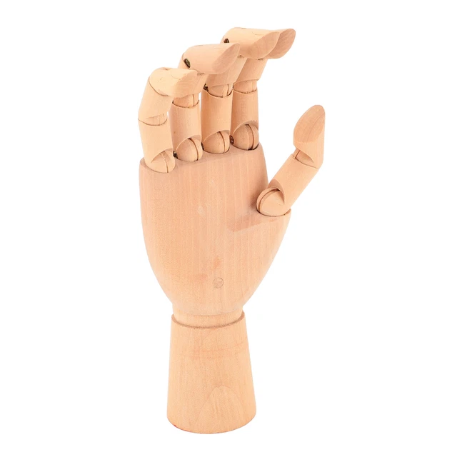 Modèle Main En Bois 7 Pouces Articulée - Lot De 2 (Droite & Gauche) Pour Dessin Peinture Et Décoration