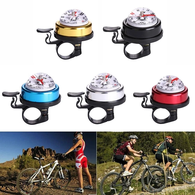 Cloche De Vélo Mini En Aluminium Noir - Diamètre 35 Mm - Collier De Serrage à Vis Métrique - Unisexe