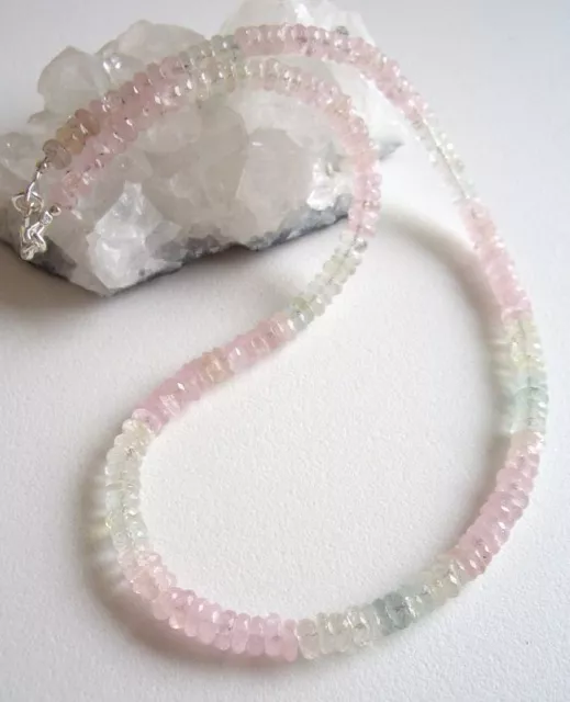 Beryll Kette unbehandelt - Morganit - 45 cm - 150 ct. - Karat - Aquamarin - Pink