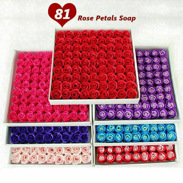 81 pz rose profumate fiori peta bagno corpo saponi festa di nozze regalo