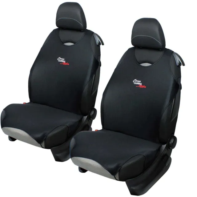 Car Seat Covers 2 Black For VW Beetle Lupo Bora Caddy Eos Fox Polo UP!