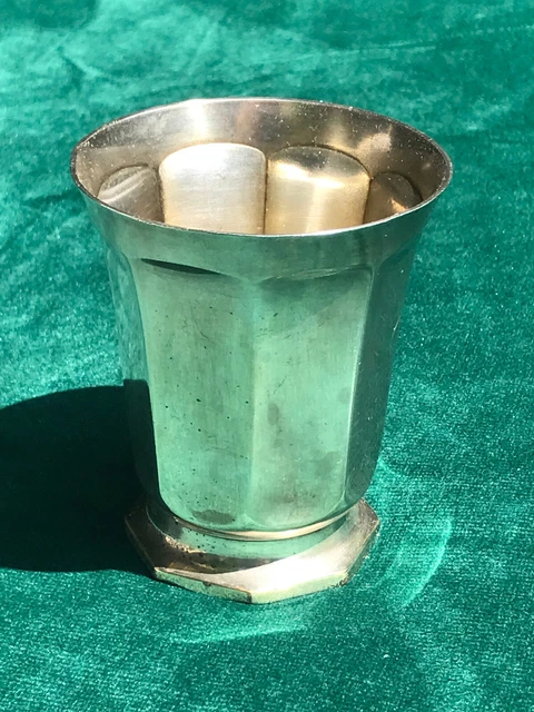 ANCIENNE TIMBALE METAL Argente A Facettes EUR 20,00 - PicClick FR