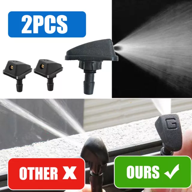 2 pz accessori ugello ugello per auto a forma di ventola nebbia parabrezza getti d'acqua spray
