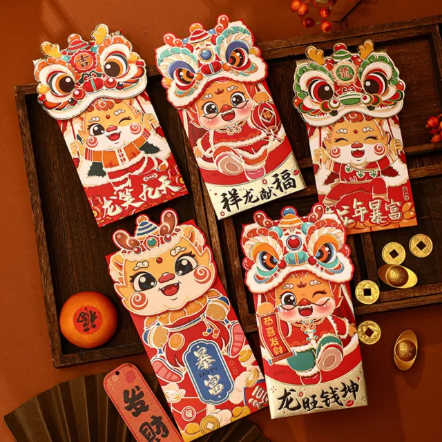 4pieces Chinese New Year Packets Captivating Symbol Of Luck And Tradition