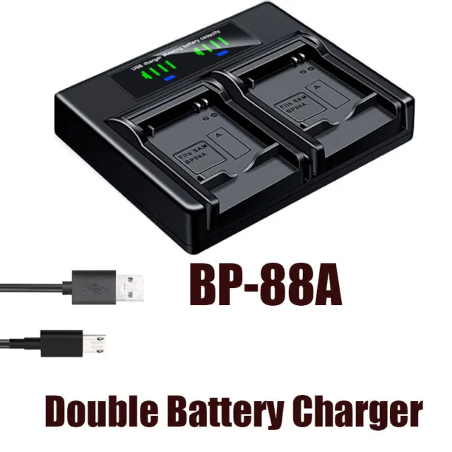 Dual Battery Charger For Samsung EA-BP88A DV200 DV300 DV300F DV305 DV305F BP-88A