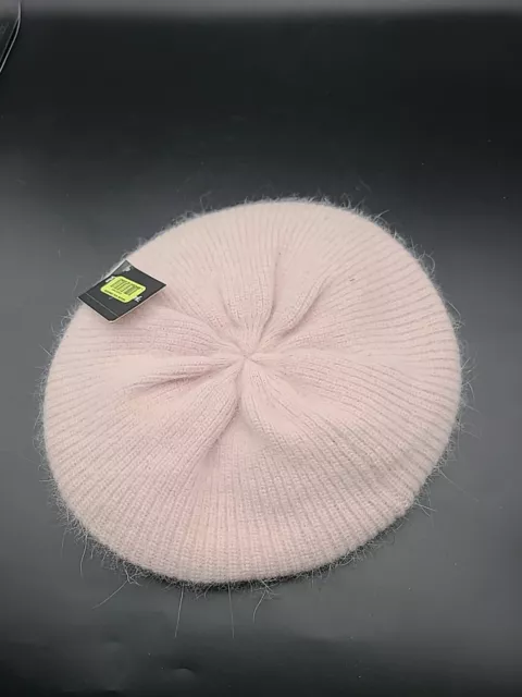 Preston & York Wool Beret Wool/ Rabbit Hair Soft Pink One Size Fits Most New