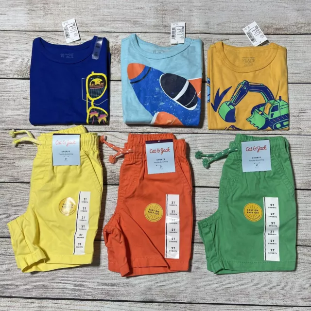 Toddler Boy Lot Of Clothes For Spring And Summer Size 2T. NWT! Colorful, Casual