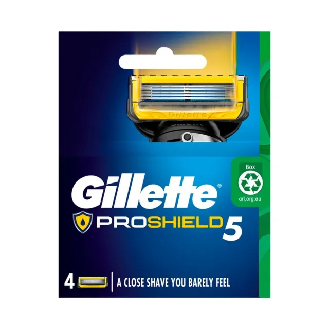 Gillette Proshield 5  Razor Blade Catridges 4 Pack   Made In Germany   FREE POST