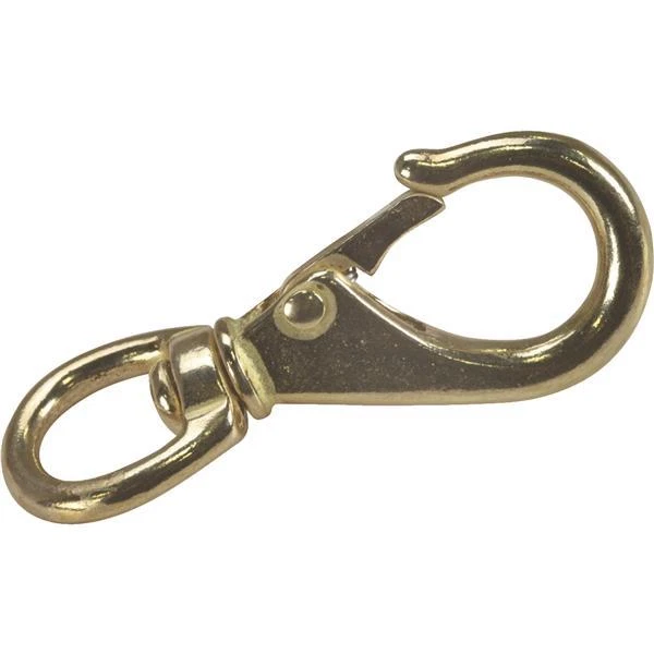 (5)-Solid Bronze 3-5/16" Long #251 Swivel Round 5/8" Eye Quick Snap T7625404