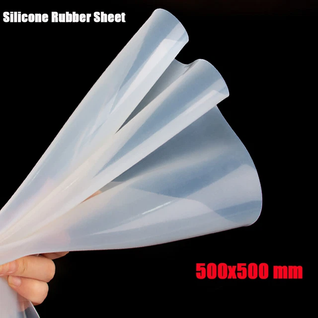 Guarnizione piastra in gomma silicone tappetino in gomma 500 x 500 mm spessore 1/1,5/2/3/5/6 mm bianco