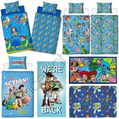 Toy Story Niños Ropa de Cama Funda Edredón Sets Cortinas Tapete Toalla Noche Luz