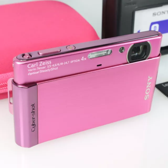 [N Mint w/case] Sony Cyber-Shot  DSC-T90 Pink Compact Digital Camera from Japan