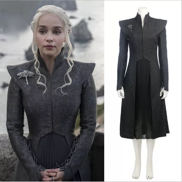 Game of Thrones Daenerys targaryen costumi donna cappotto gonna abiti cosplay