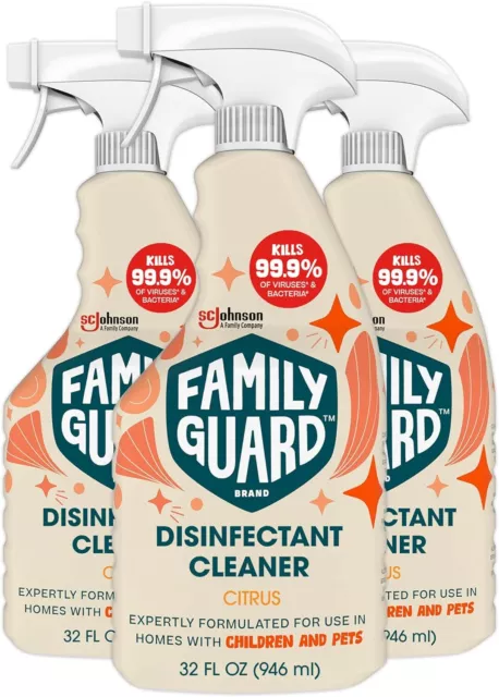 Family Guard Brand Disinfectant Spray Trigger & Multi Surface Cleaner,...
