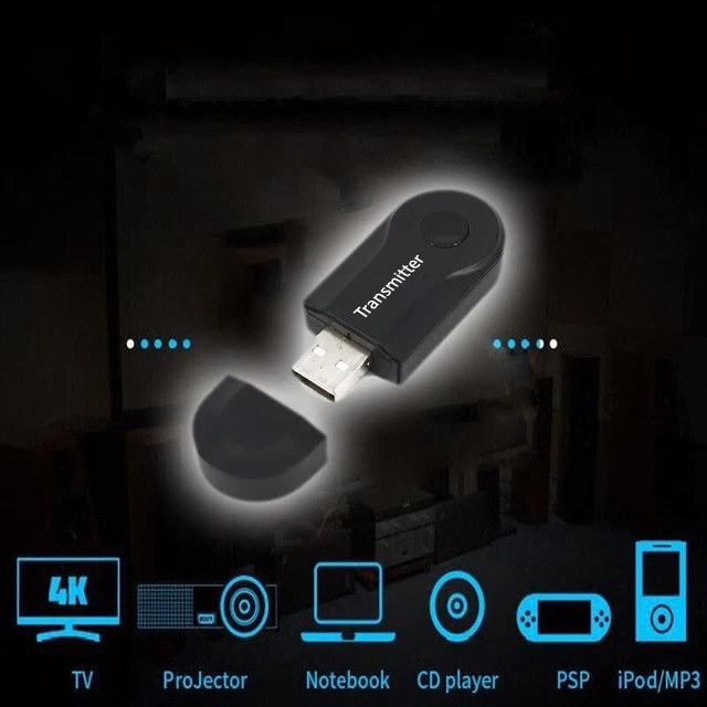Sans Fil Bluetooth 4.2 Transmetteur Stéréo Musik-Audio Adaptateur 3.5mm Noir