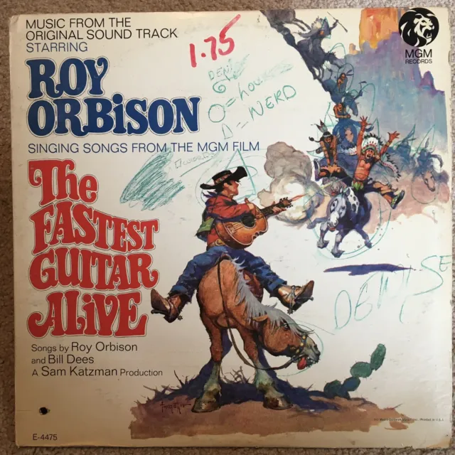 ROY ORBISON - Fastest Guitar Alive Soundtrack LP record 1967, E4475 -- VG+