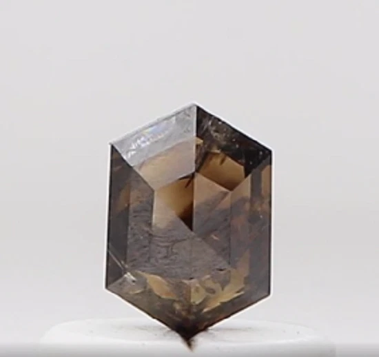 Diamant Naturel Marron Brillant 0.31ct - Coupe Carré Étape - Certifiable - Neuf Sans Emballage