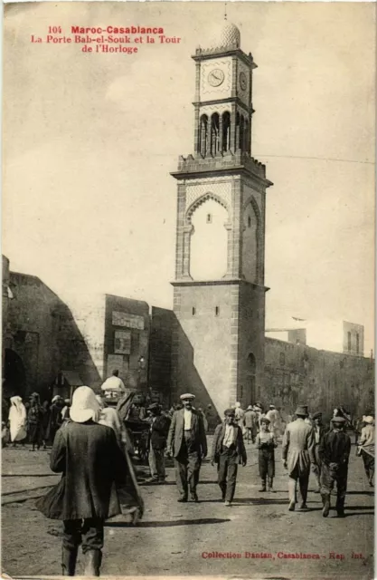 CPA AK MAROC CASABLANCA - La Porte Bab el Souk et la Tour de l'Horloge (281152)