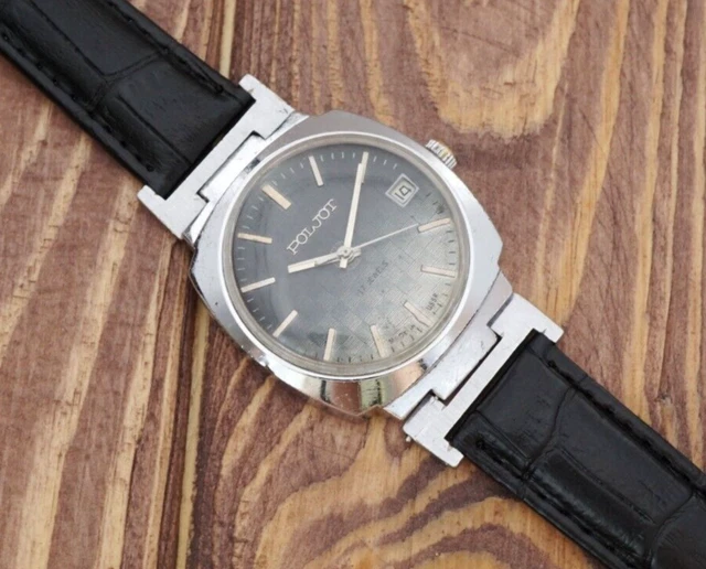 Orologio Vintage URSS Usato POLJOT 2614.2H 17j Orologio Uomo Meccanico Era Sovietica