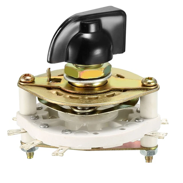 2P3T 1 Deck2 Pole 3 Position Tape Channel Rotary Switch Selection with Metal Button