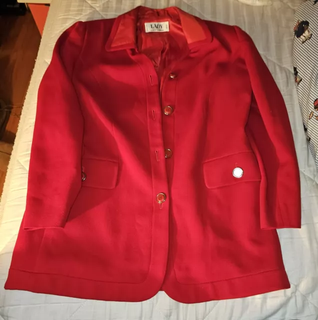 Valentino Jacket Ladies Size Red Made in Italy