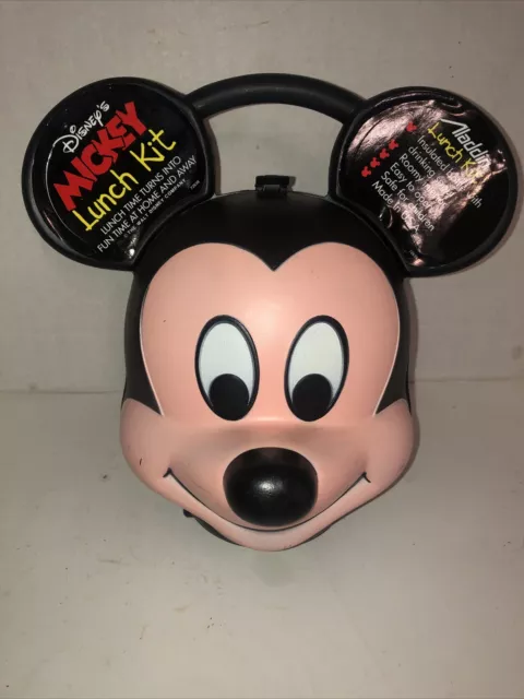 Used Vinta Disney Mickey Mouse Head Lunch Kit  by Aladdin no Thermos