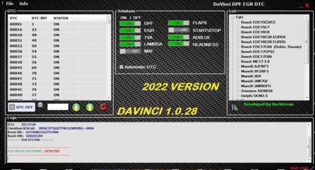 Software Resolver Davinci 1.0.28 Dpf Egr Dtc Off  Adblue.