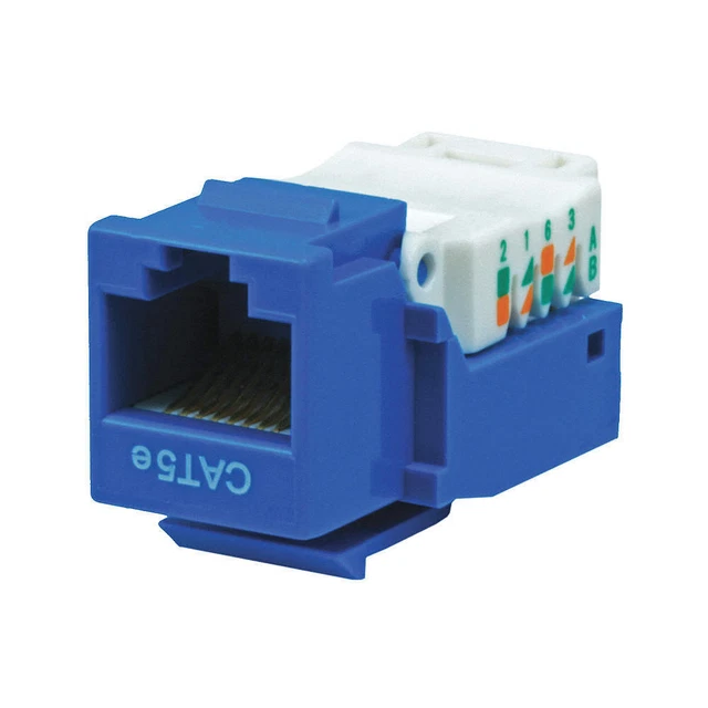 MONOPRICE 313 Datacom Jack,Cat5,Tooless,Blue