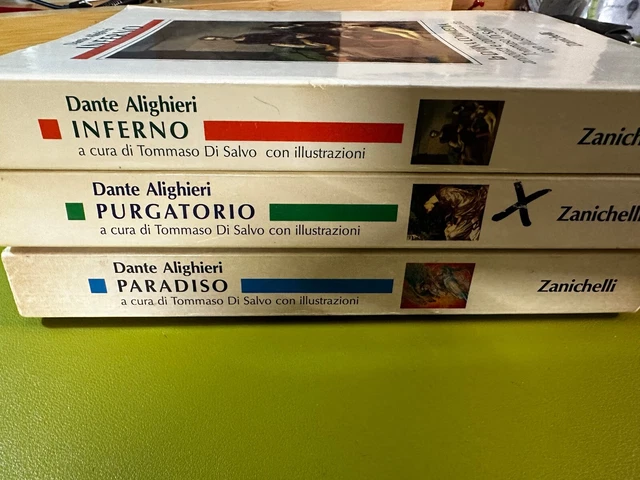 Dante Alighieri INFERNO PUGATORIO PARADISO 3 vol. La Divina Commedia Zanichelli