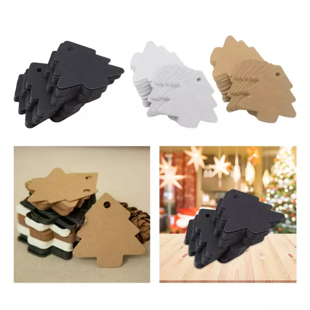 50 Pieces Christmas Kraft Paper Tags DIY Paper Gift Tag for