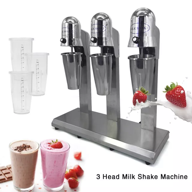 3-Head Milk Shake Machine Electric Milkshake Mixer Blender For Commercial