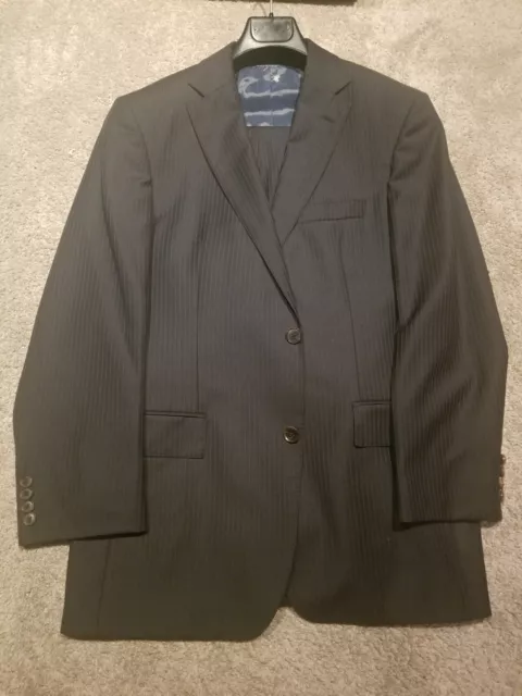 Recent Hugo Boss 2b Suit 40R 40 R  Navy Iridescent