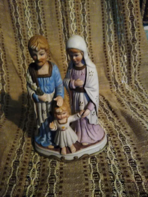 Vintage Holy Family Religion Statue