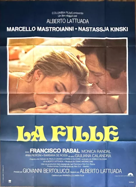 Affiche Cinéma LA FILLE 120x160cm Poster Marcello Mastroianni / Nastassja Kinski