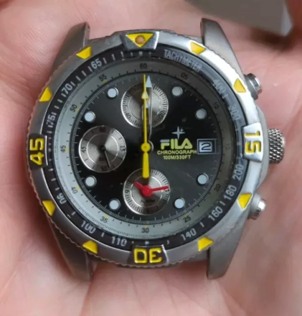 FILA TITANIUM CHRONOGRAPH 100M Mens Watch YM62 16.51 PicClick UK