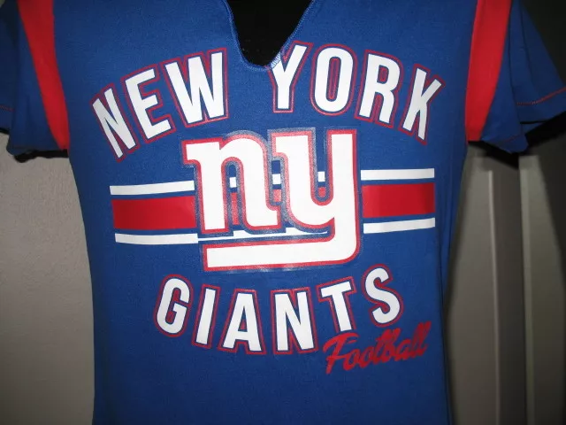 T-shirt logo NFL New York Giants Football NY Team tailles femme neuf avec étiquettes majestueux 3