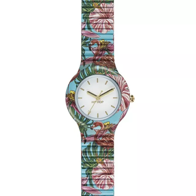 Orologio HIP HOP POP JUNGLE FEVER HWU0782 Small 32mm Silicone Colorato Bianco