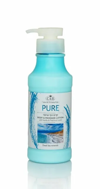 Dead Sea Minerals C&B PURE Body & Massage Lotion Vanilla & Patchouli scent 400ml