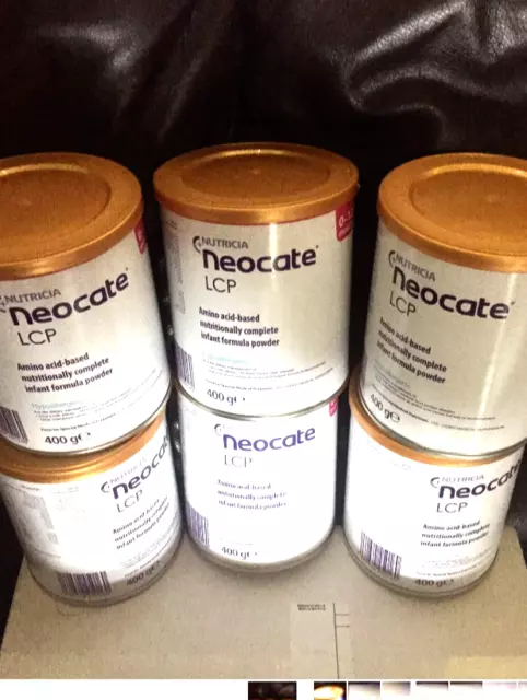 6 X Nutricia Neonato LCP Leche 400 gramos Estaño A base de Aminoácidos Fórmula Infantil