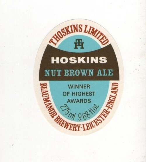 England - Vintage Beer Label - T. Hoskins Ltd., Leicester - Nut Brown Ale