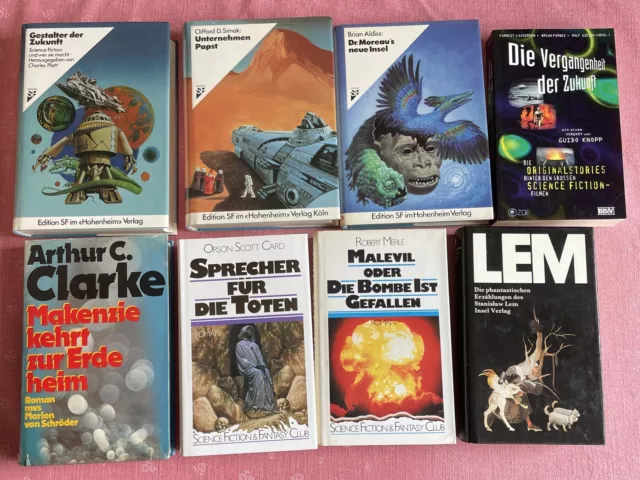 29x Buchpaket Science Fiction Sammlung Konvolut 9,9kg Asimov Clarke Simak Aldiss