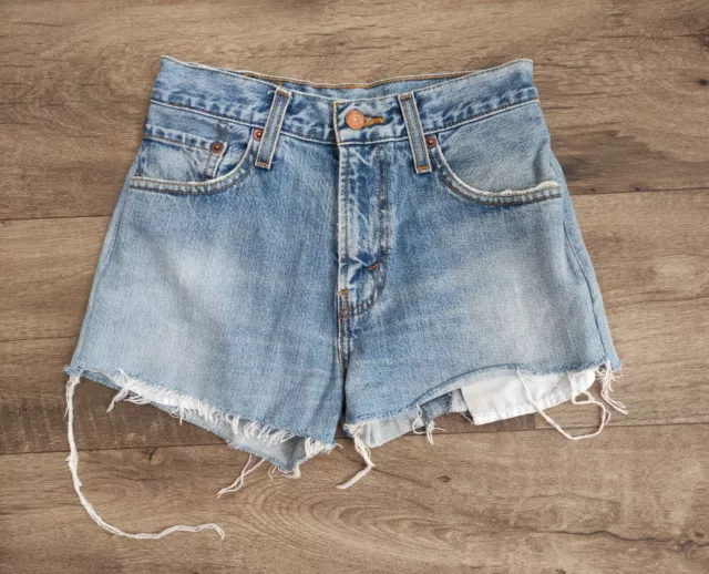 LEVIS 529 FEMME Court Jeans Coup Taille Haute Vintage Taille W 31