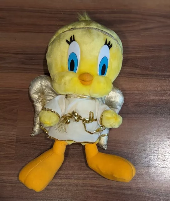 Vintage Looney Tunes ANGEL TWEETY BIRD Plush Wings Halo ACE 17" Stuffed Animal