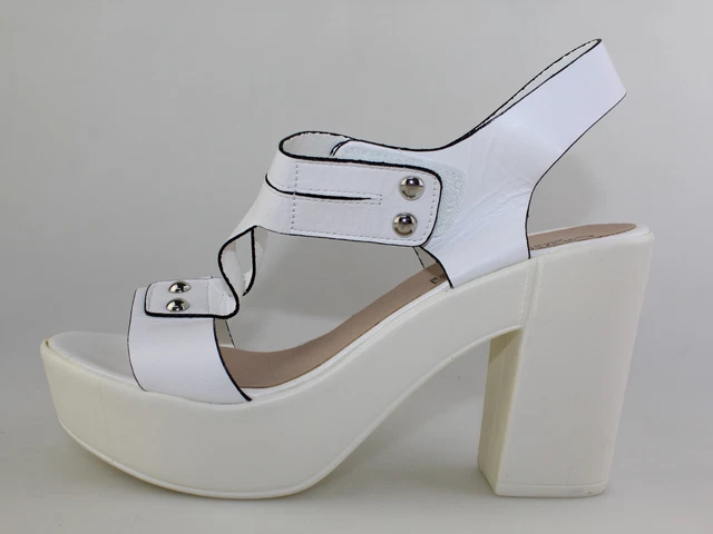 chaussures femme CINZIA SOFT 40 EU sandales blanc cuir DF442