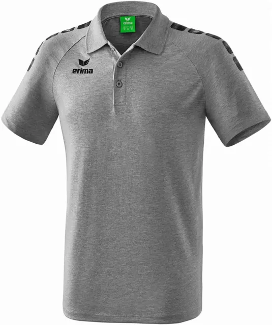 ERIMA Kids Polo Shirt T-Shirt Sports Shirt Jersey Essential 5-C Size 140 Grey