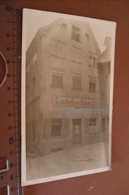 tolles altes Foto - Gebäude , Gasthof zum Bären  1910-20 ??? Ort ????