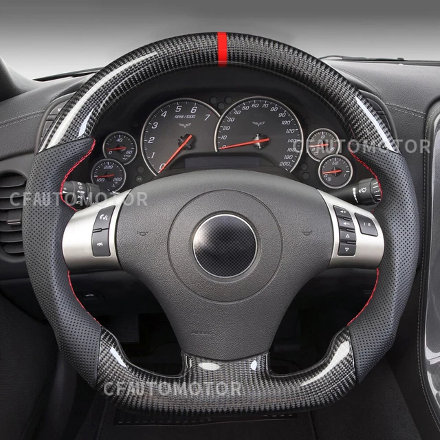 REAL CARBON FIBER Steering Wheel Fit for 20062012 Chevrolet Corvette